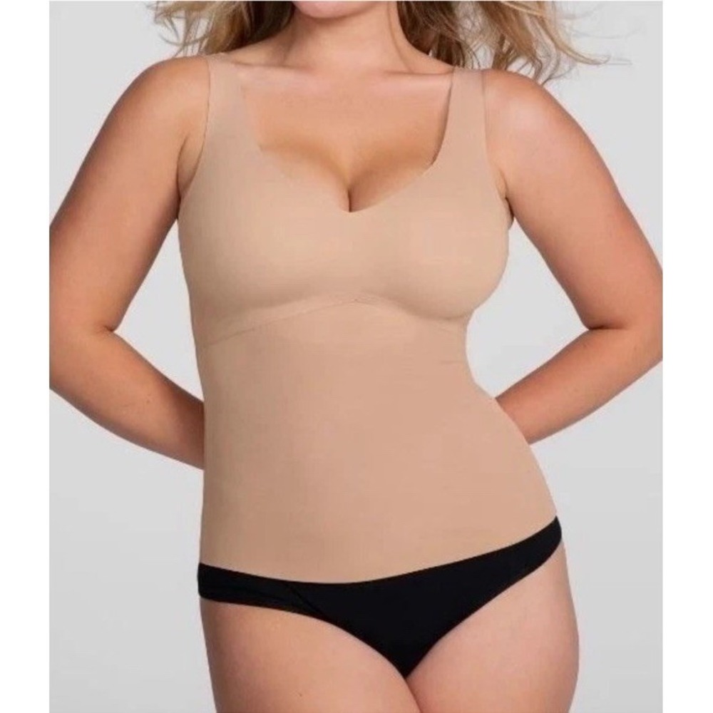 HoneyLove Women Liftwear Tank Top 1X Slimming camisole compression sand Nude NWT